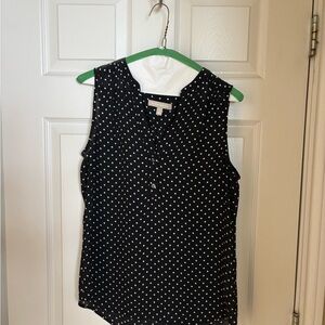 Banana Republic Black and White Polka Dot Blouse